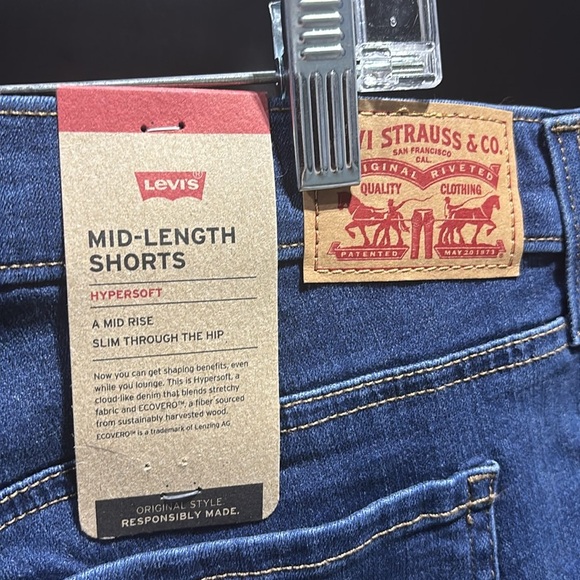 Levi Strauss mid length & rise hyper soft,slim through hip,cuffed 5 pocket - Picture 6 of 11